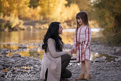 Mom and Daughter at Sheep River, Alberta
