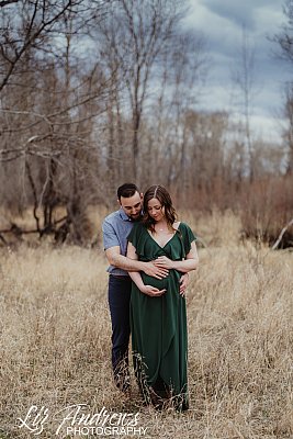 Green Maternity Dress, Okotoks, Waller Park