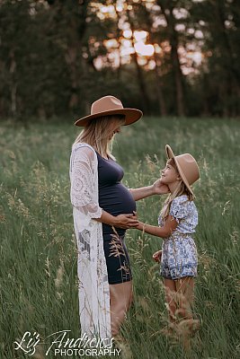 Expectant Mother and child in Waller Park Okotoks, AB, Canada
