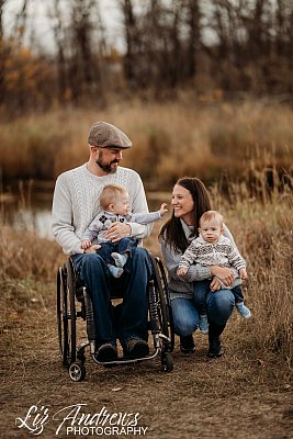 family session with twin boys